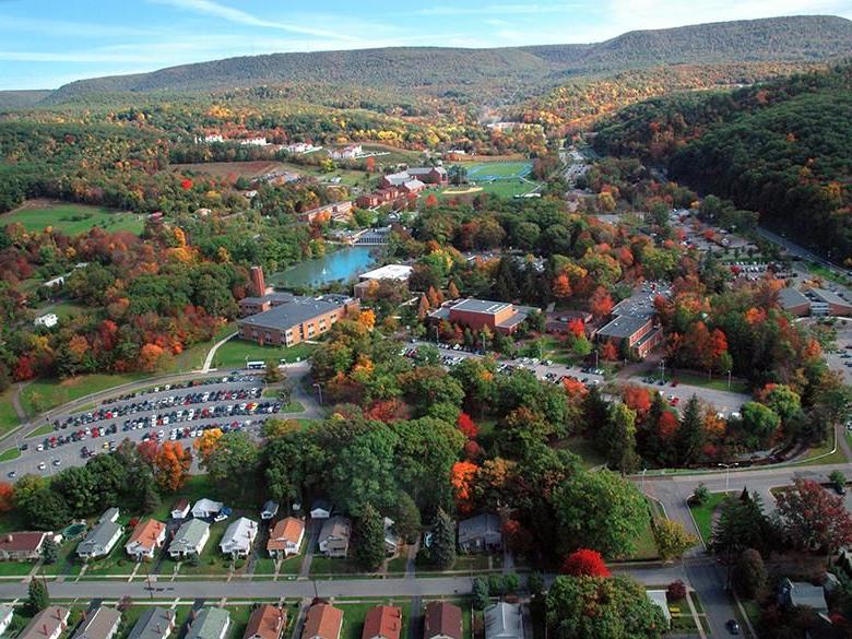 An aerial view of the Penn State Altoona Campus