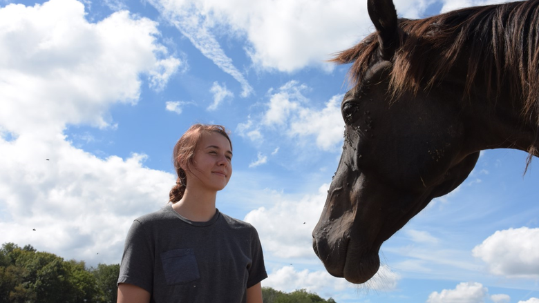 Pauline Oleinik and horse