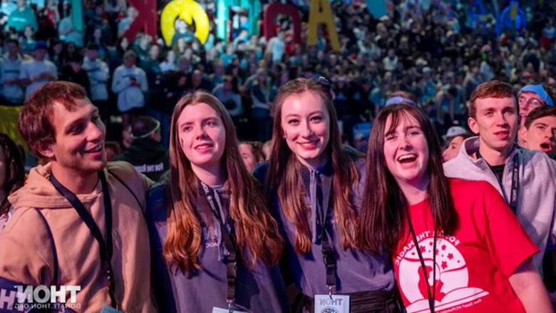Neya (second from left) at THON 2023